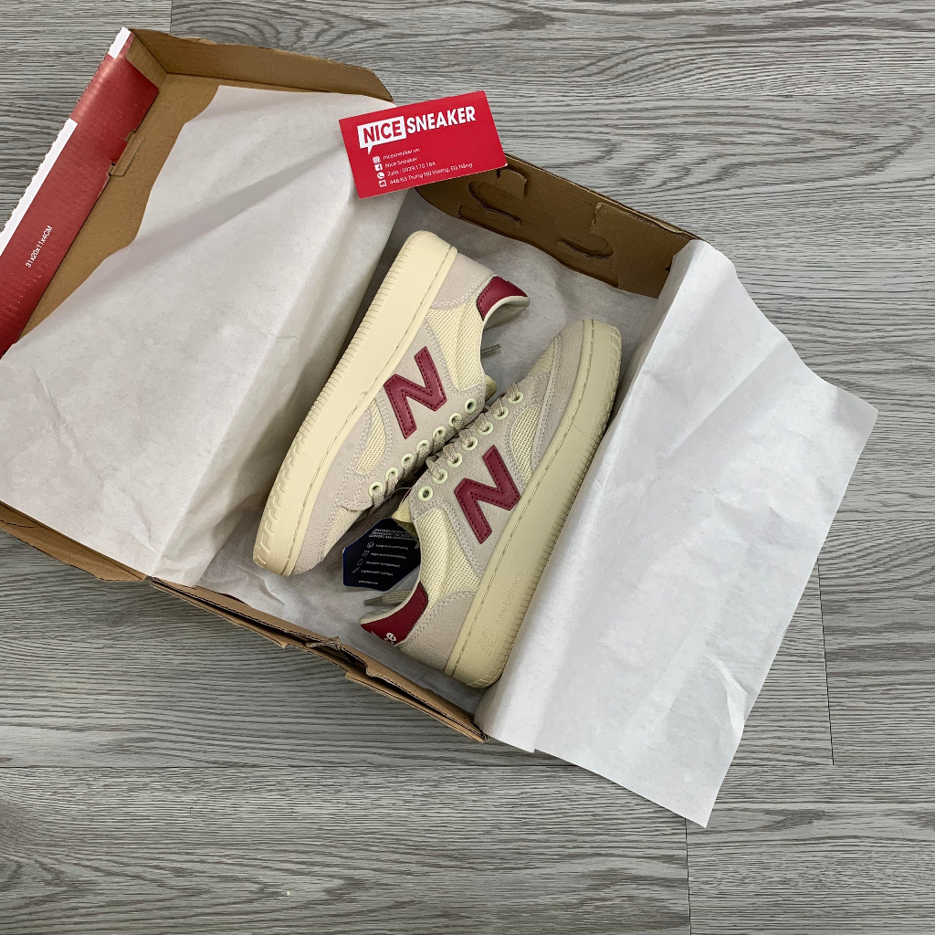 Giày Sneaker New Balance Pro Cream Red, Giay Thể Thao Nam Nữ NB Pro Đỏ Full Box - NICE SNEAKER | Chất lượng siêu cấp.