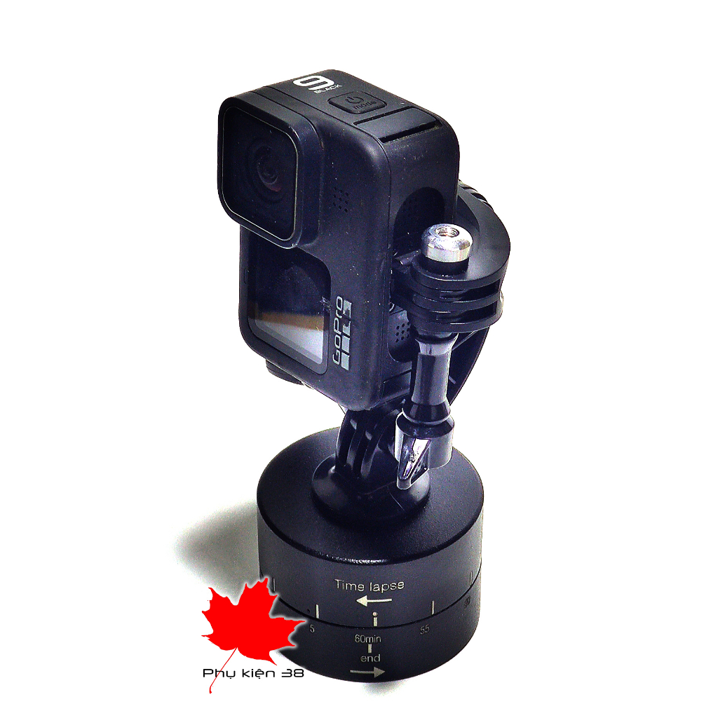 ĐẾ XOAY 360 HẸN GIỜ 60 PHÚT VÀ 120 PHÚT QUAY VIDEO TIMELAPSE CHO DSLR, GOPRO - Sjcam, ĐIỆN THOẠI