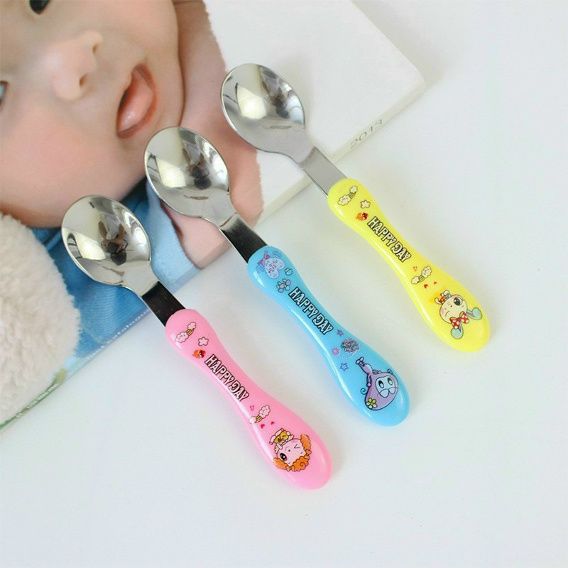 Set thìa nĩa và đũa tập ăn cho bé bằng thép không gỉ 304