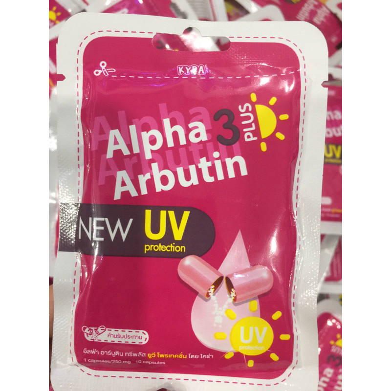 Viên Bột Kích Trắng Alpha Arbutin 3 Plus  New Uv Vỉ 10 Viên Hàng Thái Lan Chính Hãng - Lee Bangkok