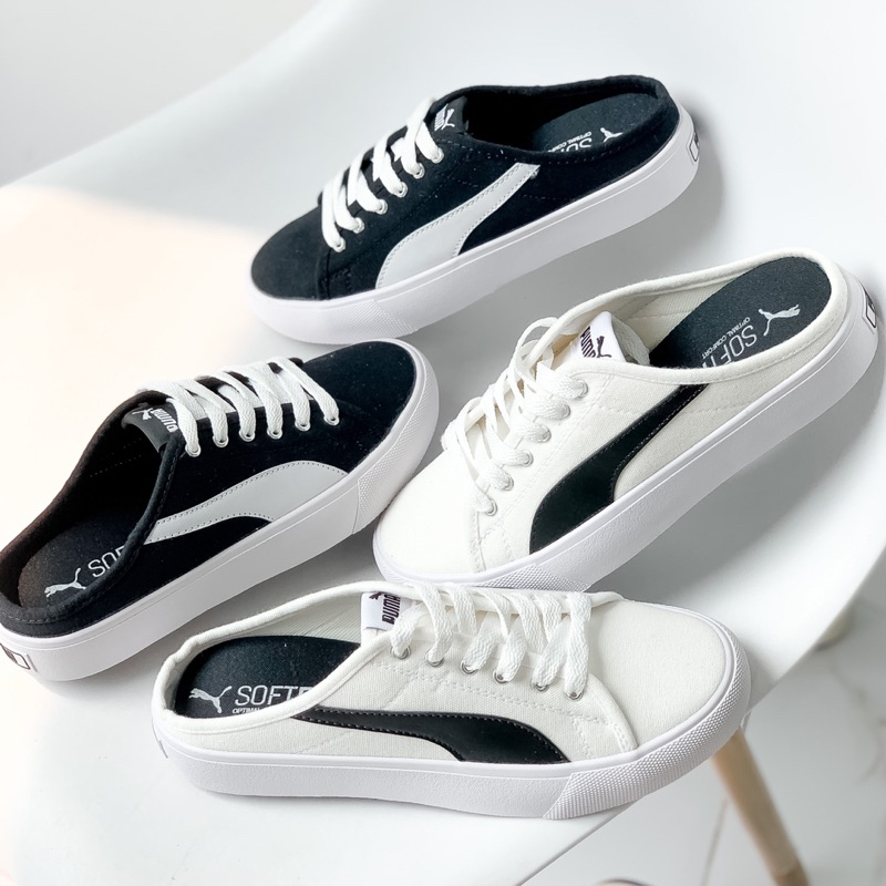 pu.mơ đạp gót siêu xinh bear.sneaker giày thể thao nam nữ