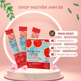 Trà Bưởi Giảm Cân Real Grapefruit Vita Tok Tok Nước ép Trà Bưởi SangA Hàn Quốc 30 Gói shopnguyenanh88