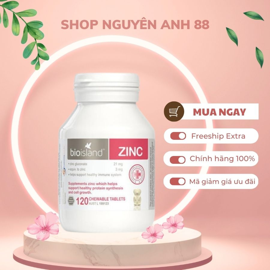 Kẽm Bio Island Zinc cho bé 🔥𝐍𝐄𝐖🔥120 Viên chính hãng của Úc shopnguyenanh88