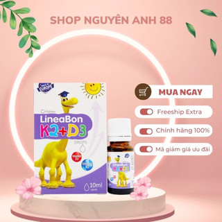 Vitamin K2 D3 cho bé Lineabon bổ sung K2 D3 giúp tăng hấp thu canxi trẻ, ăn ngon ngủ tốt, cao lớn shopnguyenanh88