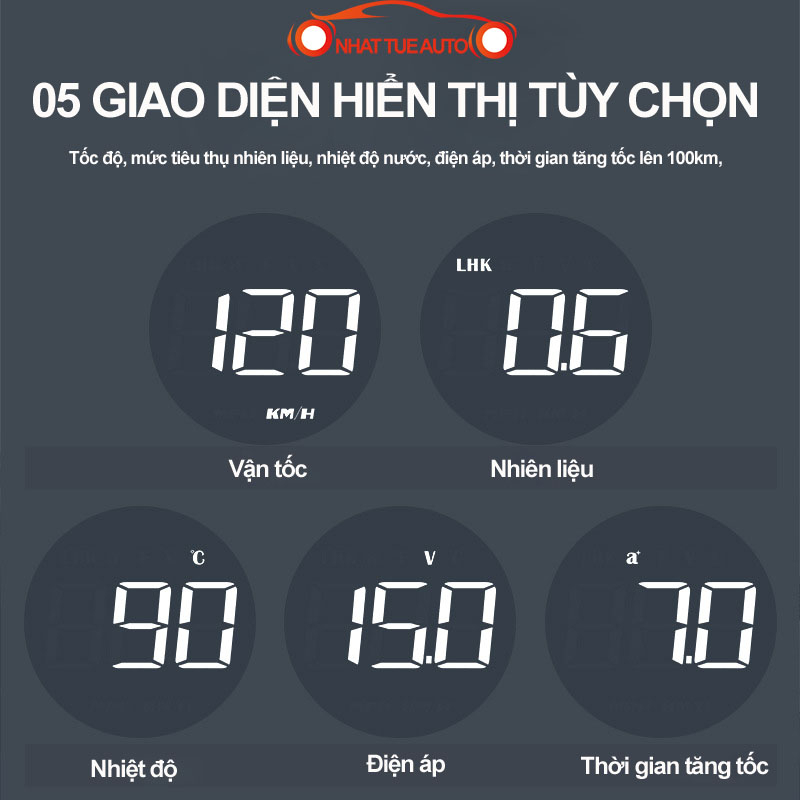 ĐỒNG HỒ ĐO VẬN TỐC CẢNH BÁO TỐC ĐỘ HUD B1, KIỂM TRA HIỆU SUẤT XE ĐẢN BẢO XE LUÔN ĐƯỢC VẬN HÀNH TỐT NHẤT