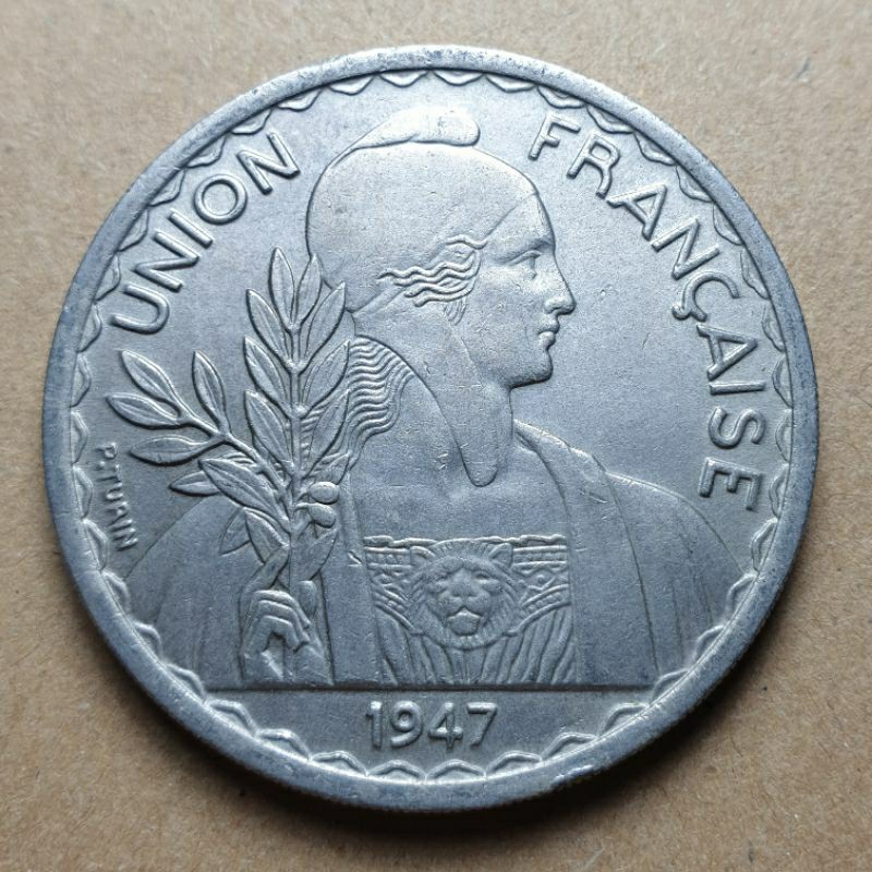 Xu Đông Dương Pháp đúc 1 Piastre 1947, To gần 4Cm tuyệt đẹp