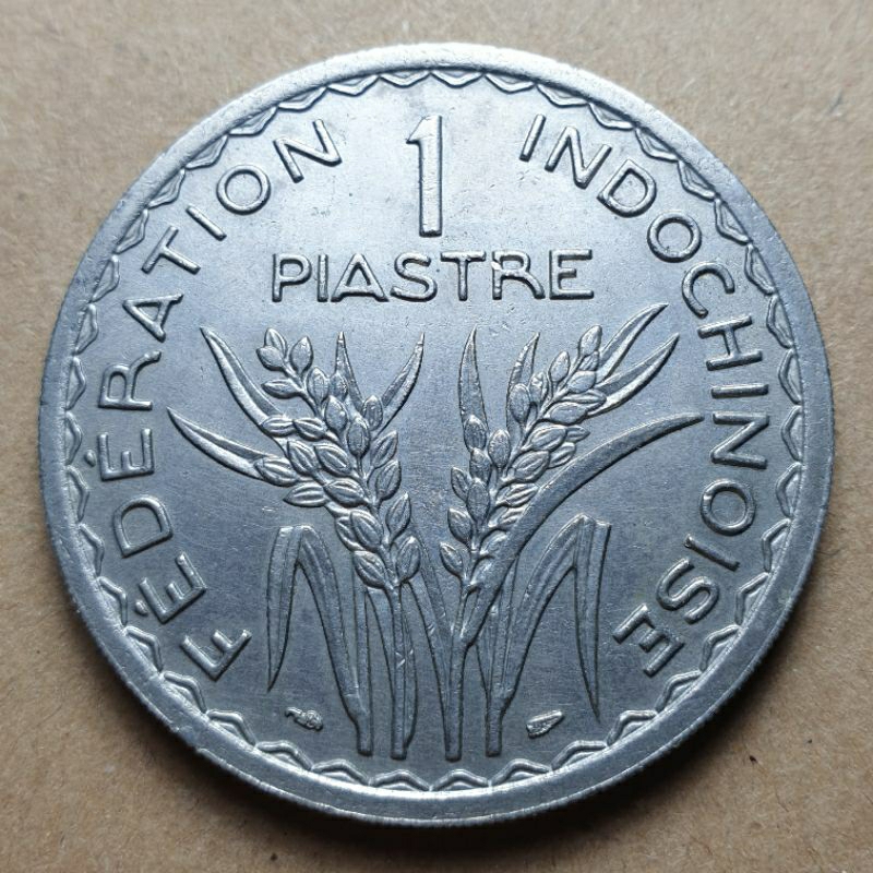Xu Đông Dương Pháp đúc 1 Piastre 1947, To gần 4Cm tuyệt đẹp