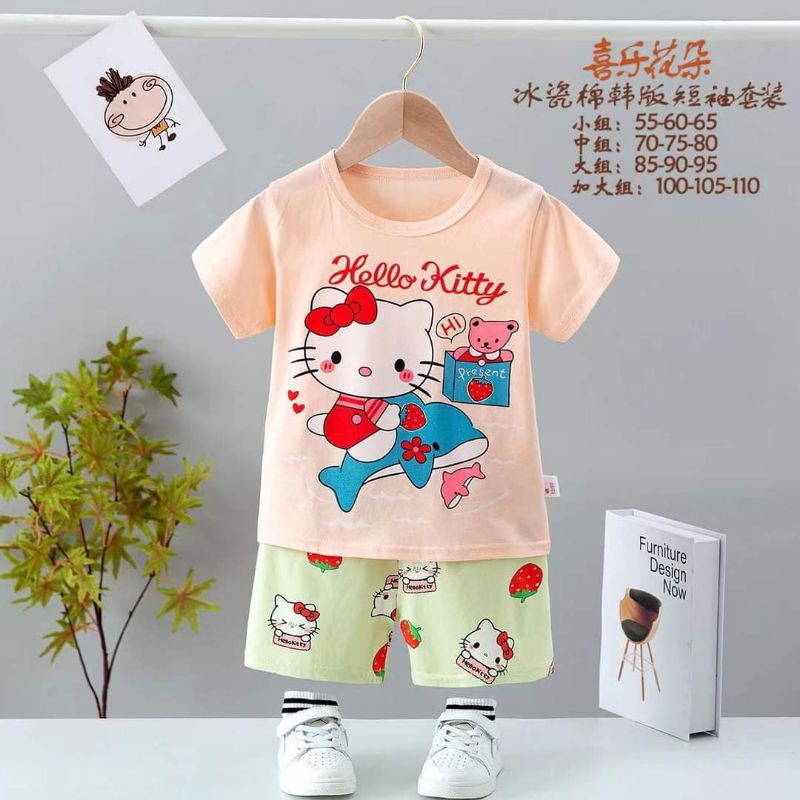 [22-32kg] Bộ cotton xuất hàn Quảng Châu size đại bé gái bảng màu mới