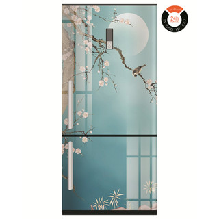 Decal dán tủ lạnh ánh trăng xanh - dán trang trí nội thất