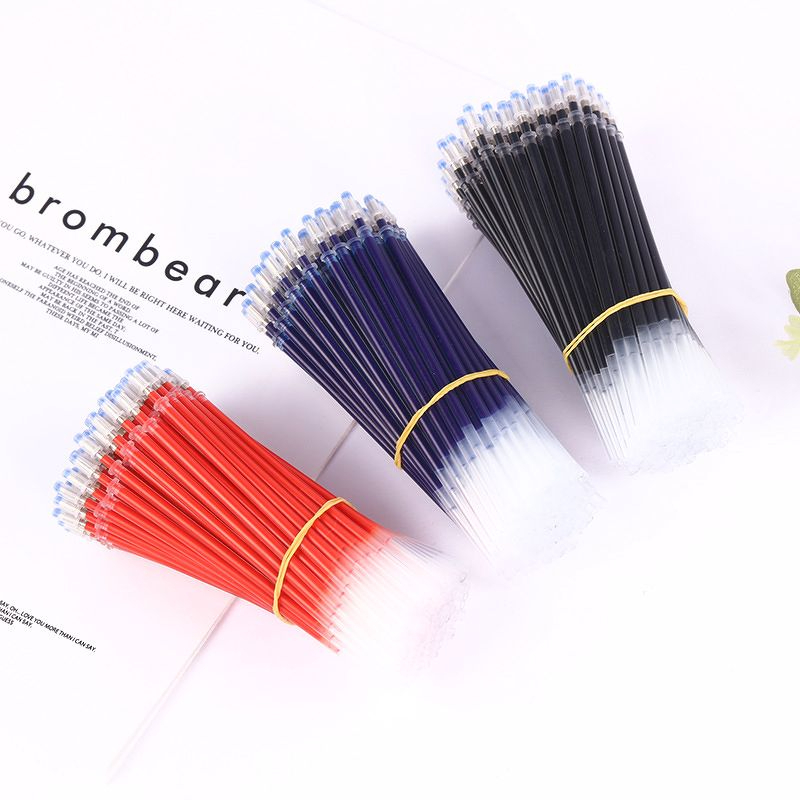 100 ruột bút tím học sinh tiểu học thay bút gel cute, ruột bút xanh đen đỏ thay bút chữ A