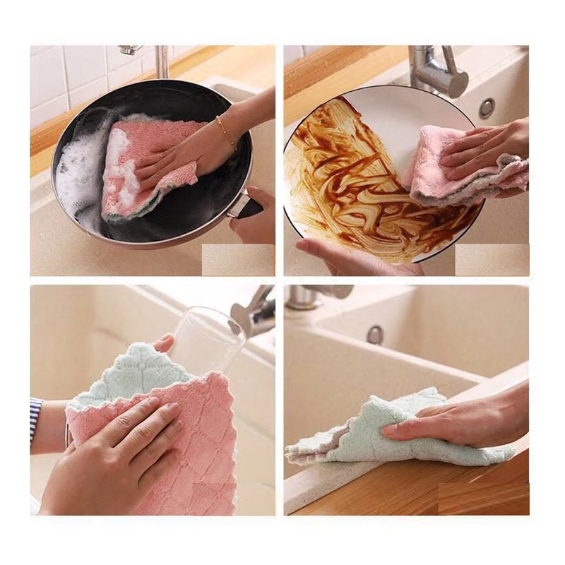 Khăn lau 2 mặt đa năng 25x25cm