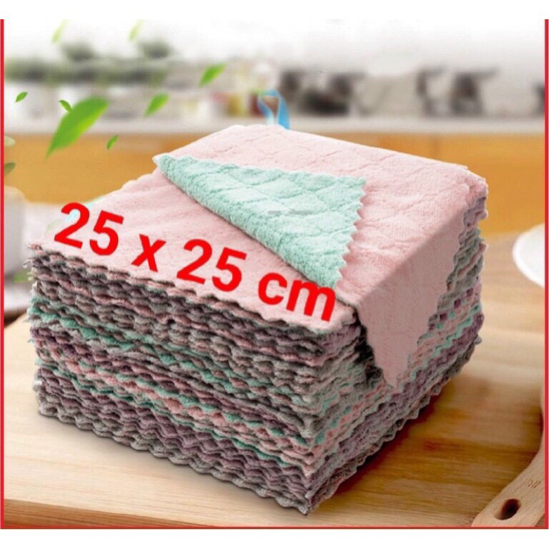 Khăn lau 2 mặt đa năng 25x25cm