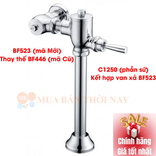 Bộ van xả bồn cầu gạt caesar bf446 bf523 dùng cho bồn cầu xổm c1250, cam kết chính hãng, bảo hành 2 năm