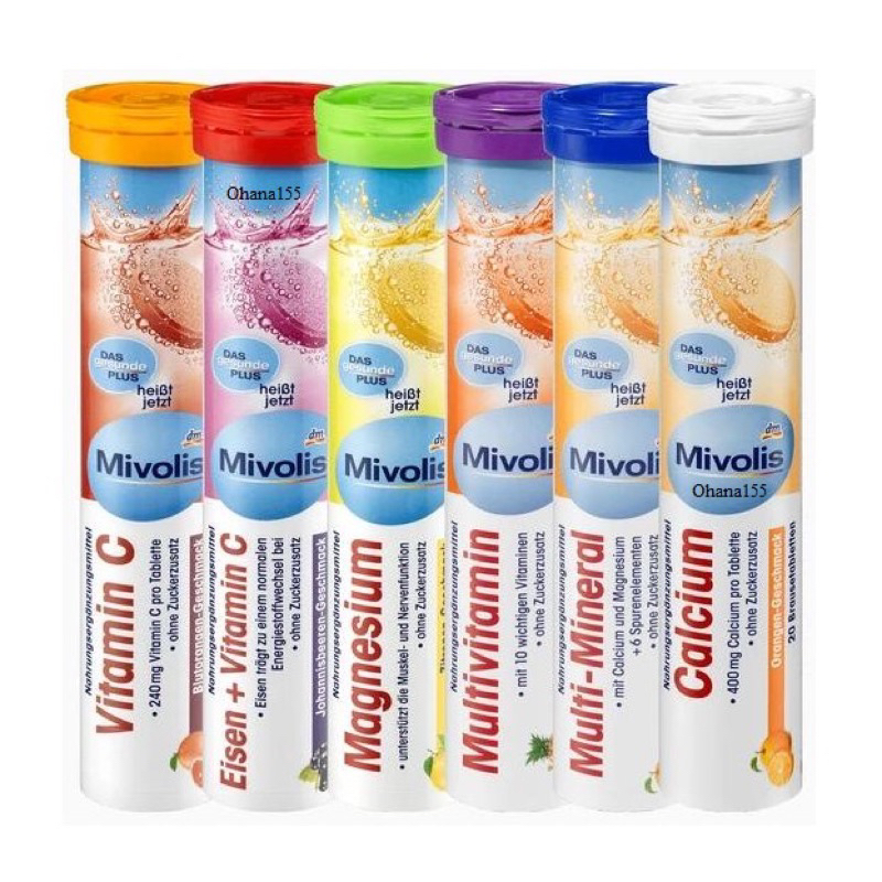 [LINARY1994] Viên sủi Vitamin MIVOLIS - 20 viên (ĐỨC)