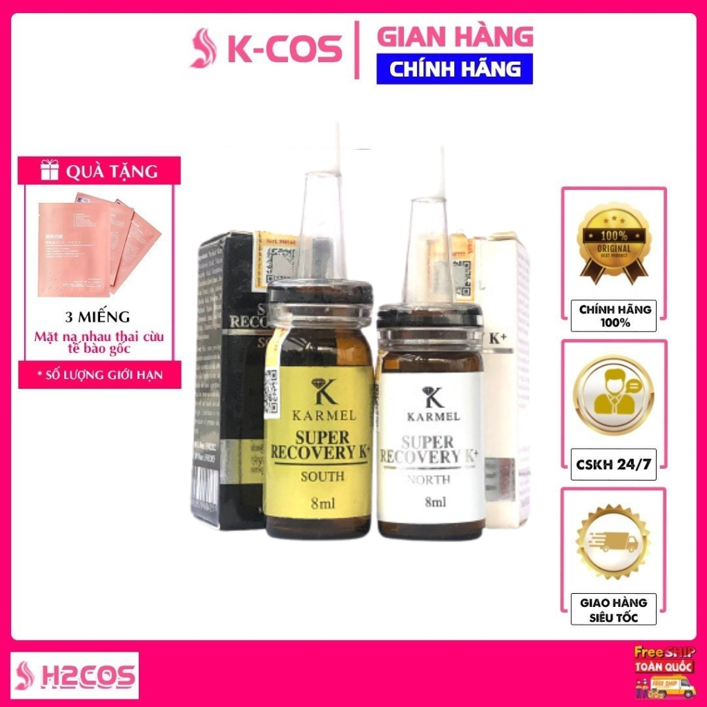 {FREESHIP TẶNG MẶT NẠ} Serum phục hồi da - mờ nếp nhăn dành cho miền nam và miền bắc Super Recovery K+ chính hãng Karmel