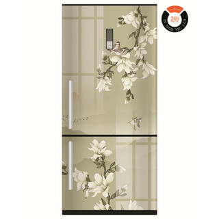 Decal dán tủ lạnh hoa trắng - trang trí nhà cửa