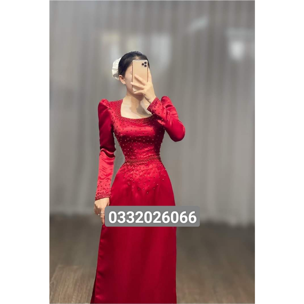 Áo dài dâu cưới hỏi dự lễ tiệc kèm quần 10 mẫu cho nàng lựa chọn có bigzise