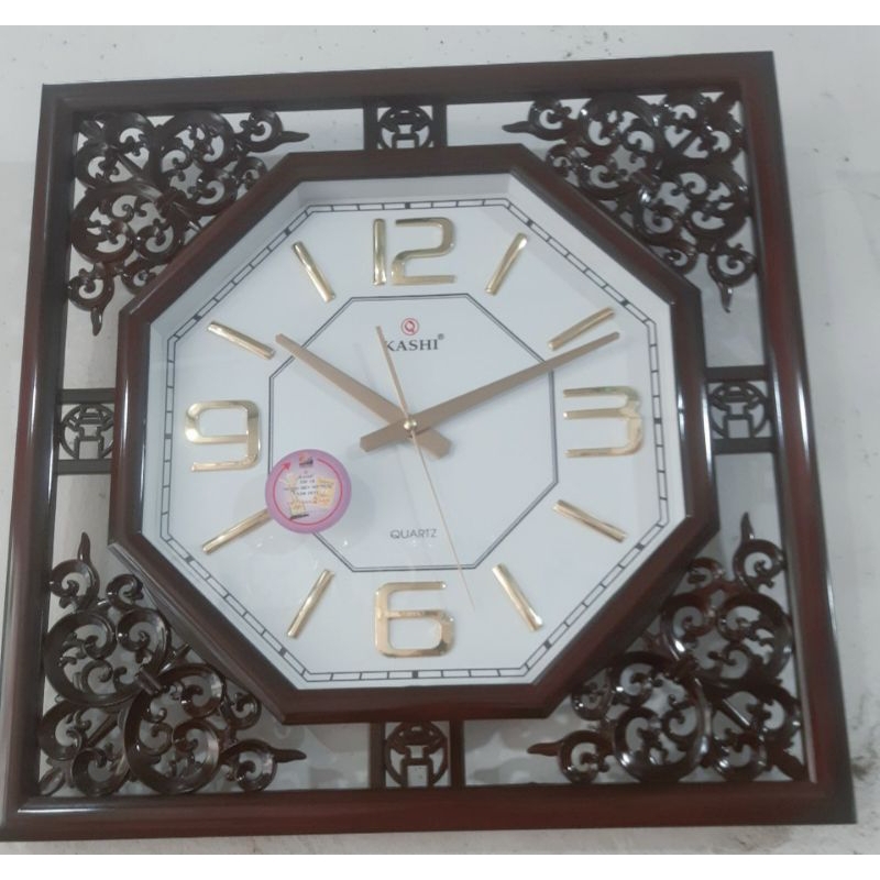 Đồng hồ treo tường Kashi K95 hình vuông hoạ tiết đẹp mắt