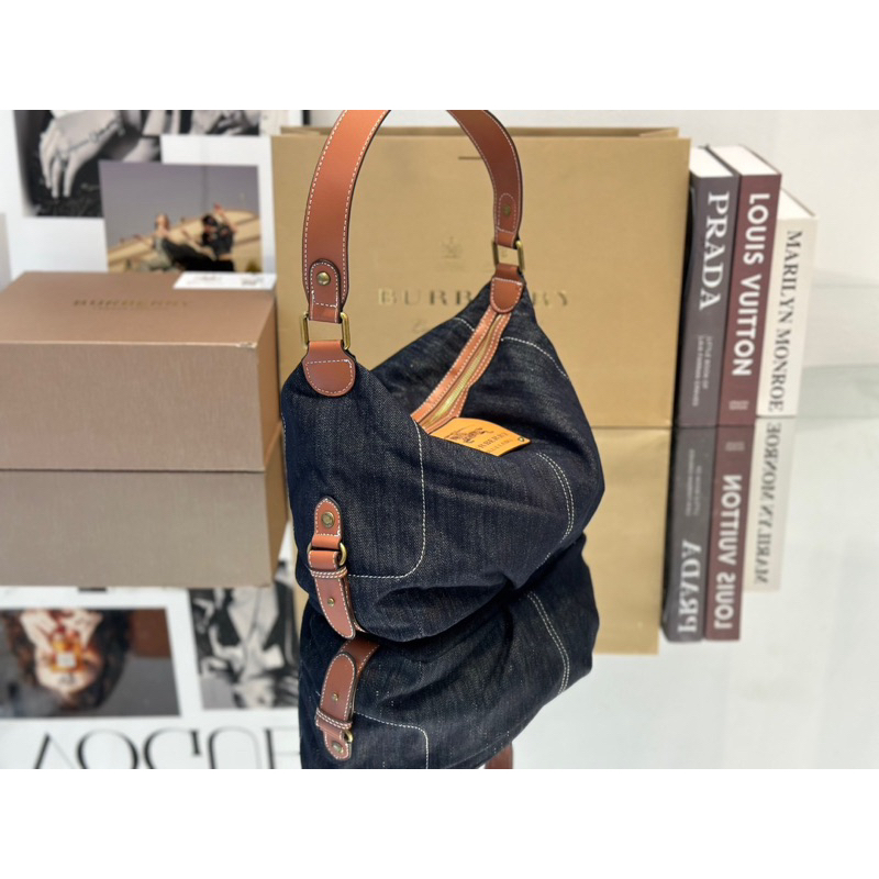 Túi bị BUR Vintage Jeans mềm kết hợp da cá tính hàng độc W488-27