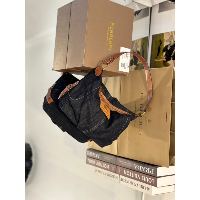 Túi bị BUR Vintage Jeans mềm kết hợp da cá tính hàng độc W488-27
