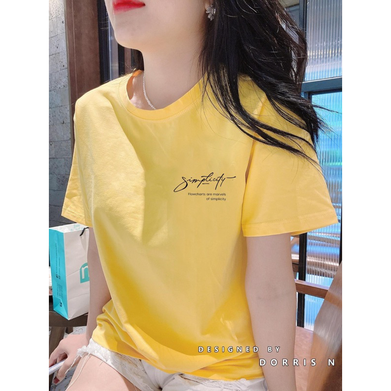 Áo Phông Nam Nữ Tay Lỡ Cổ Tròn In Chữ Bên Phải Chất Vải Cotton Mềm Mịn Co Giãn Thoáng Mát Mix