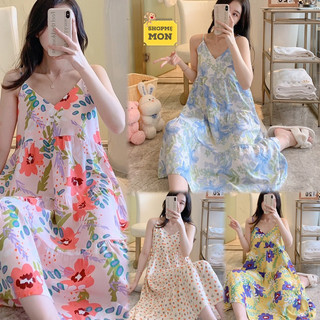 Váy mặc nhà, váy bầu lanh lụa hai dây nhẹ mát, mềm mịn, đầm lanh nữ mặc mùa hè, freesize 45-70kg