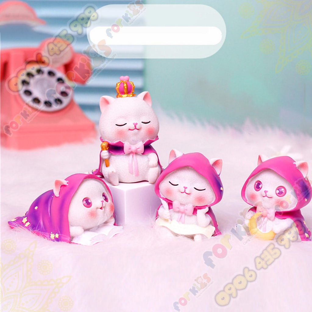 Tượng tô màu chọn mẫu 4 MÈO HOÀNG TỘC size M, tượng thạch cao, tô tượng, đồ chơi cho trẻ