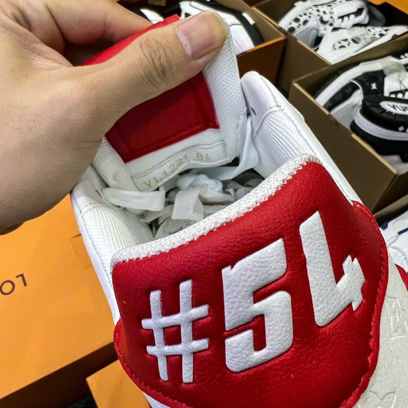 Giày Lv Trainer54 Trắng Đỏ Cao Cấp