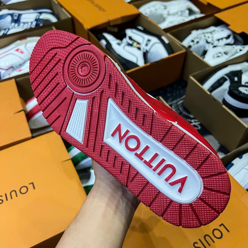 Giày Lv Trainer54 Trắng Đỏ Cao Cấp