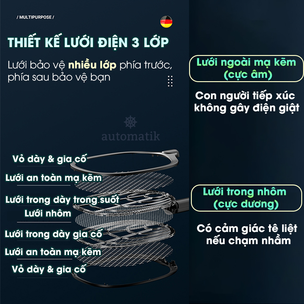 Vợt Muỗi Thông Minh Tự Động, Vợt Bắt Muỗi Kiêm Đèn Bắt Muỗi, Bắt Côn Trùng, Vợt Điện Bắt Muỗi, Vượt Muỗi Automatik