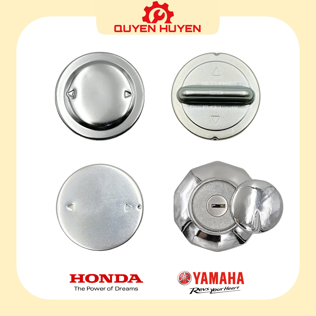 Nắp bình xăng Xe máy - Xe số, Xe ga - Honda, Yamaha - Dream, Wave, Jupiter, Lead, AB, Vision, Novo, Win, CD125, Carry