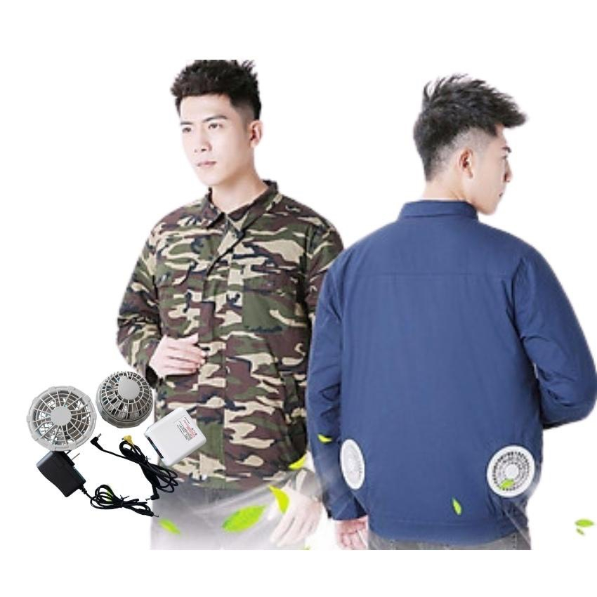 ÁO ĐIỀU HÒA, pin nhật 42000 mAh ÁO CÓ QUẠT GIÓ ĐIỀU HOÀ LÀM MÁT CƠ THỂ BẢO HỘ LAO ĐỘNG NHẬT BẢN