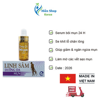 Linh sâm mụn 24h serum bôi mụn, giúp làm mờ vết thâm sẹo trên da, se khít lỗ chân lông