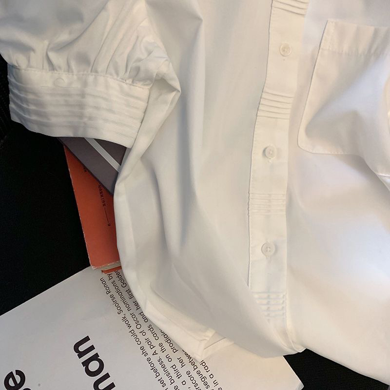 Order - Áo sơ mi nữ màu trắng cổ sen siêu đẹp hàng QC kèm ảnh thật