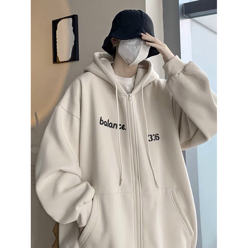 Áo Hoodie Zip Nỉ Ngoại balance - Áo Khoác Nỉ dây kéo nam nữ