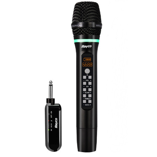 MICRO ĐA NĂNG, BỘ 1 Micro RAYCO S311B WIRELESS, Triệt Tiếng Hú, Bắt Sóng Xa Lên Đến 50m, Hút Âm Cực Tốt, Chất Tiếng Sáng