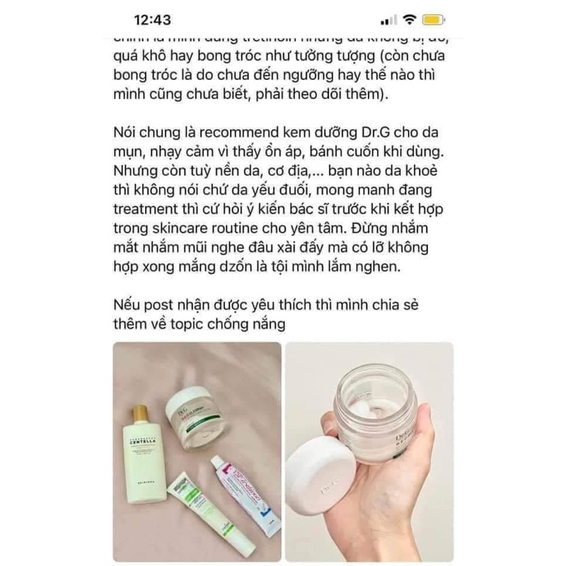 Kem Dưỡng Ẩm Dr.G Date 3/2024