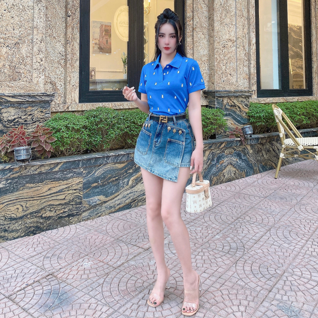 ÁO polo nữ cotton poly,thương hiệu NGÀ VI.áo thun nữ có cổ không bị nhăn,sơ khi sử dụng.áo thun polo nữ