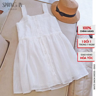 Đầm nữ ngắn phong cách Hàn Quốc màu trắng - White Snow Dress DD03