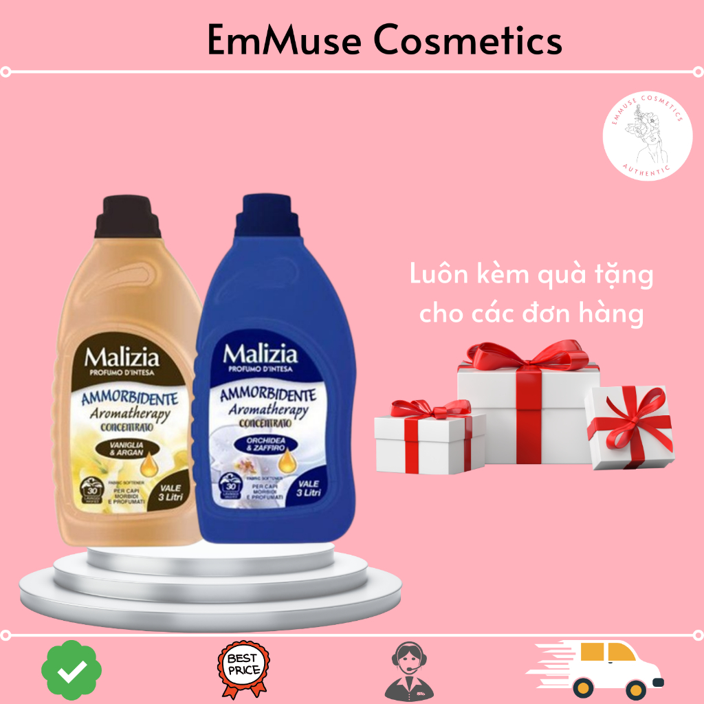Nước xả vải đậm đặc lưu hương Malizia 750ml