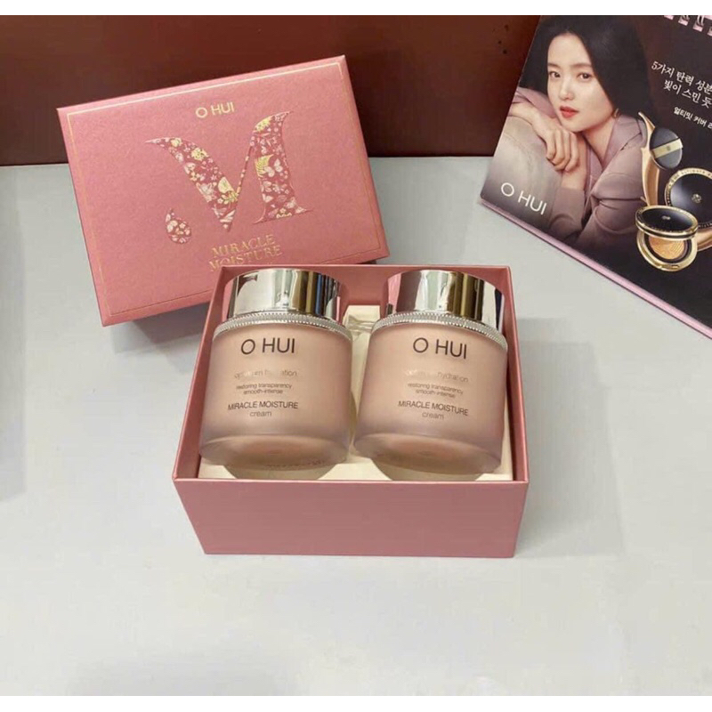 Kem ohui hồng dưỡng ẩm da trắng hồng OHUI Miracle Moistrure Cream 120ml full box