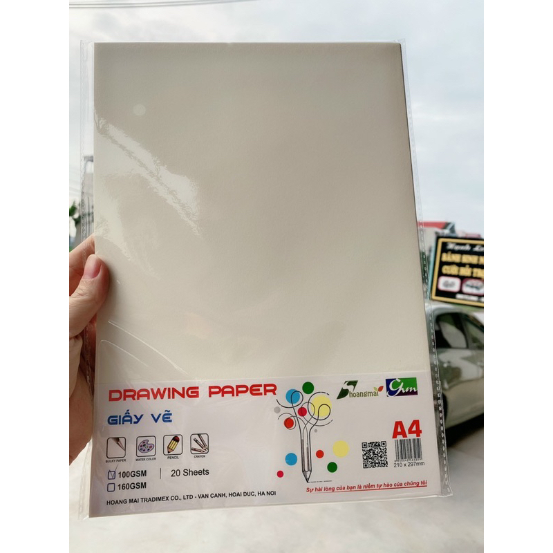 GIấy vẽ A4 định lượng 100g