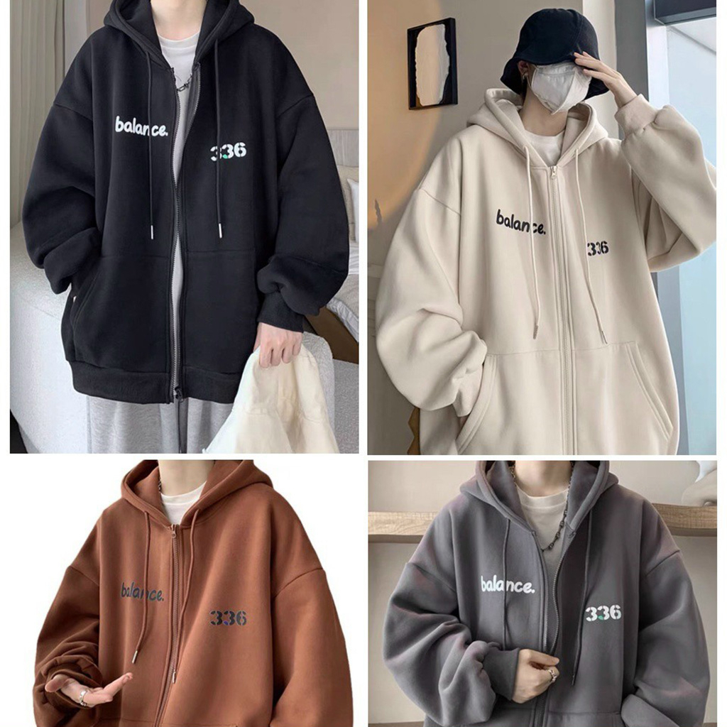 Áo Hoodie Zip Nỉ Ngoại balance - Áo Khoác Nỉ dây kéo nam nữ