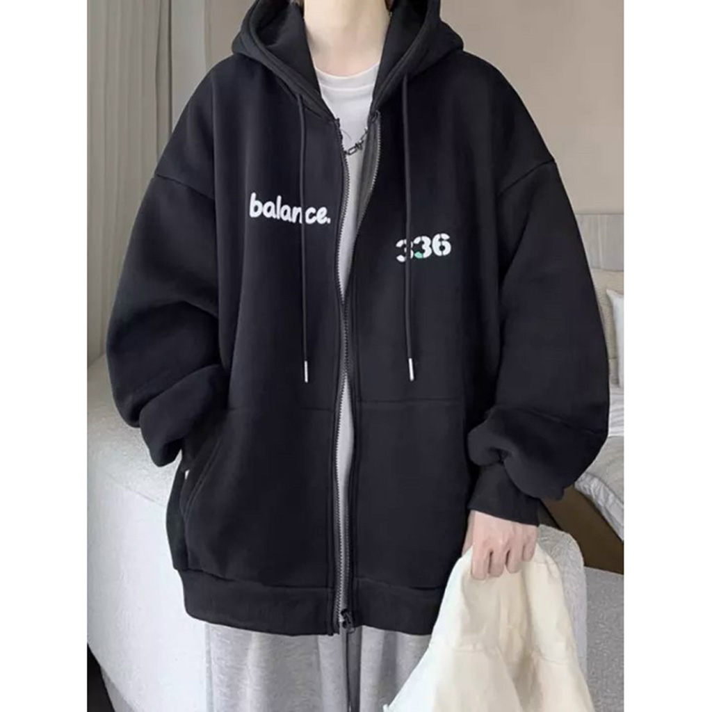 Áo Hoodie Zip Nỉ Ngoại balance - Áo Khoác Nỉ dây kéo nam nữ