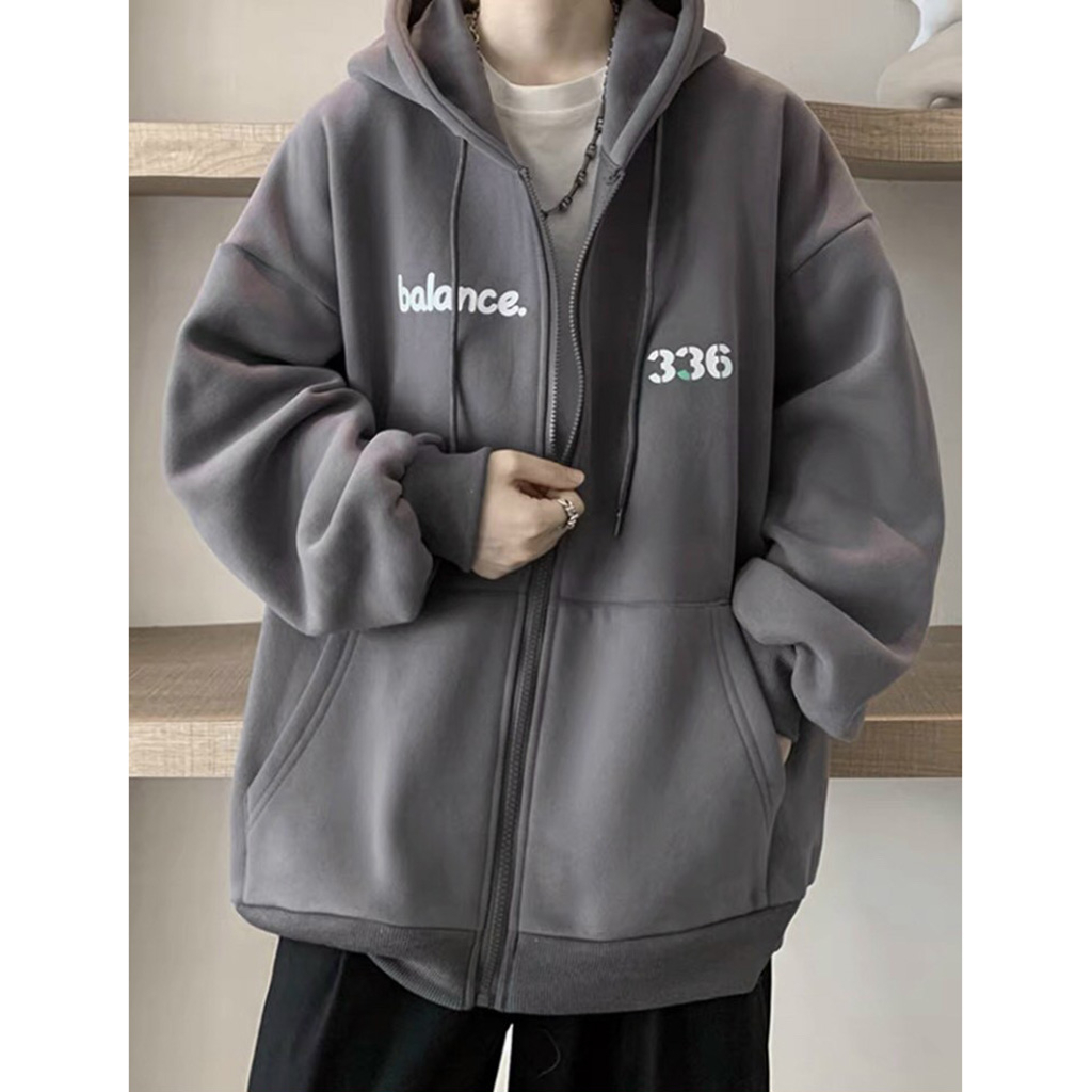 Áo Hoodie Zip Nỉ Ngoại balance - Áo Khoác Nỉ dây kéo nam nữ
