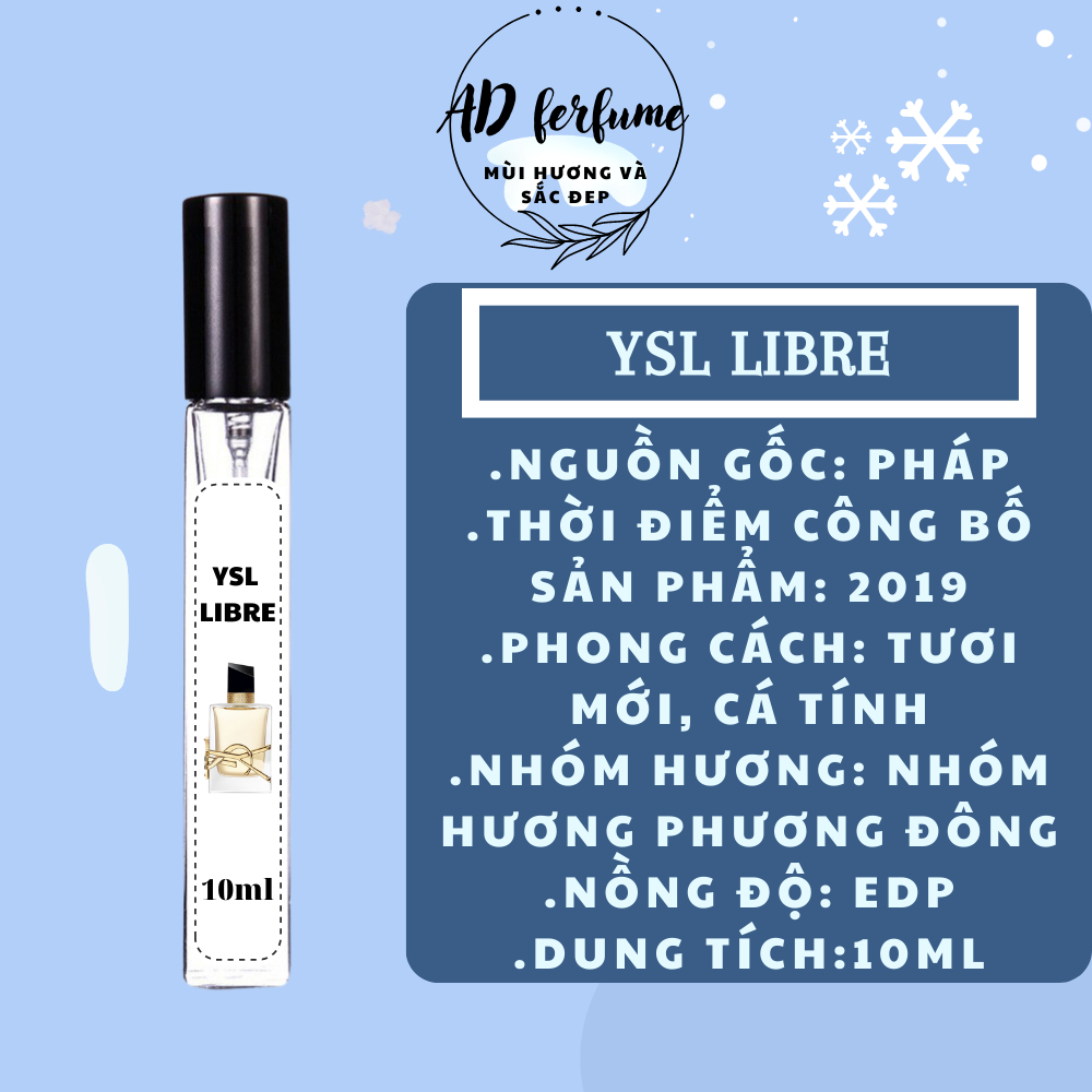 Mẫu thử Nước Hoa Nữ YSL Libre Eau de Parfum Chiết 10ml