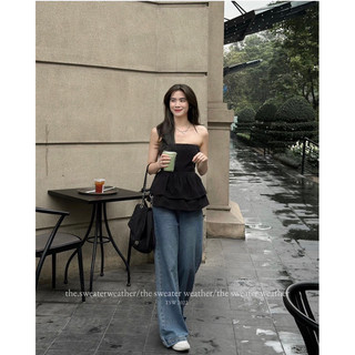 Áo quây trơn peplum chun lưng, Lipeo.store