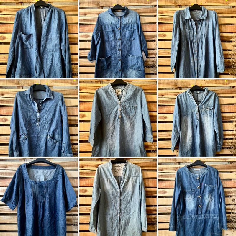 01.Áo Sơ Mi Denim 2 hand ( Đọc kĩ mô tả )