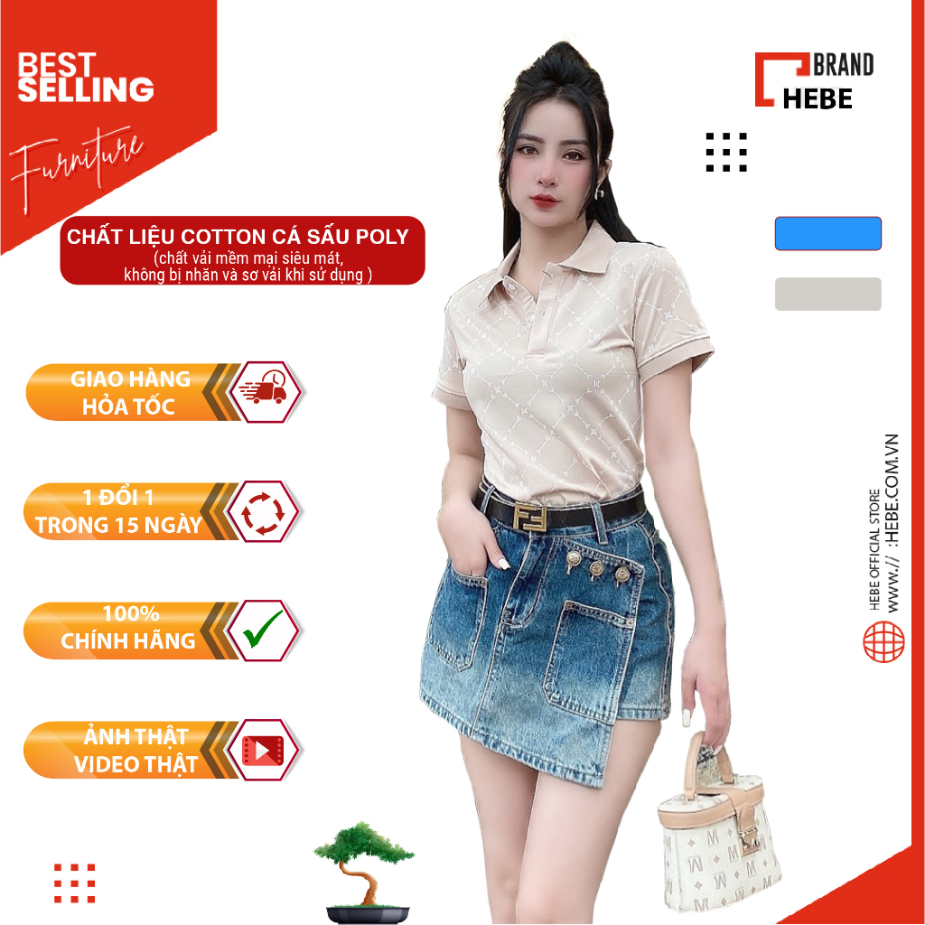 ÁO polo nữ cotton poly,thương hiệu NGÀ VI.áo thun nữ có cổ không bị nhăn,sơ khi sử dụng.áo thun polo nư PL-01