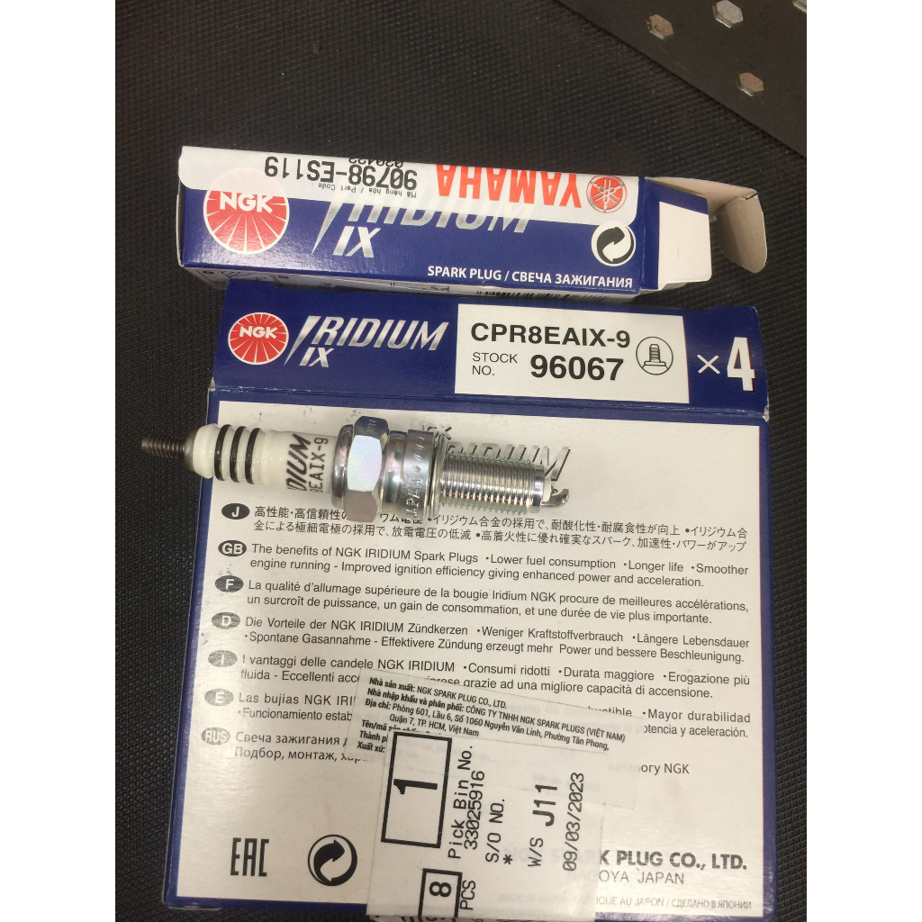 Bugi NGK Iridium CPR8EAIX-9 Made in Japan - Bugi Dùng Cho Rất Nhiều Loại Xe Yamaha, chính hãng yamaha